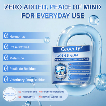Your Smile🦷Ceoerty® Tooth & Gum Repair Fast-Dissolving Microneedle Patch✨ (𝟓-𝐢𝐧-𝟏 💎 𝐑𝐞𝐛𝐮𝐢𝐥𝐝 𝐄𝐧𝐚𝐦𝐞𝐥 & 𝐃𝐞𝐧𝐭𝐢𝐧 • 𝐒𝐭𝐫𝐞𝐧𝐠𝐭𝐡𝐞𝐧 𝐆𝐮𝐦𝐬 • 𝐄𝐫𝐚𝐝𝐢𝐜𝐚𝐭𝐞 𝐓𝐚𝐫𝐭𝐚𝐫 & 𝐎𝐝𝐨𝐫 • 𝐖𝐡𝐢𝐭𝐞𝐧𝐢𝐧𝐠 • 𝐒𝐭𝐨𝐩 𝐓𝐨𝐨𝐭𝐡 𝐒𝐞𝐧𝐬𝐢𝐭𝐢𝐯𝐢𝐭𝐲) (Copy)