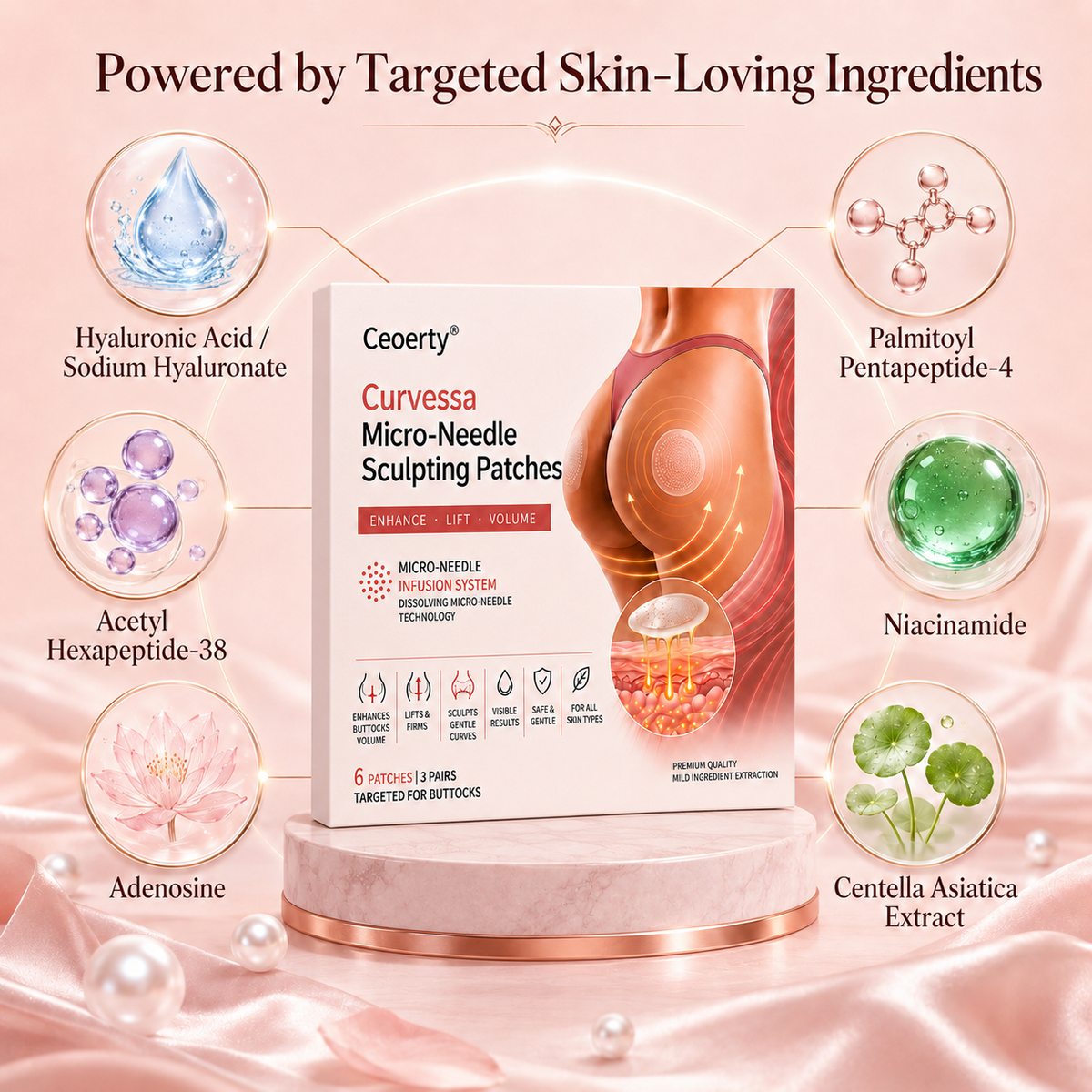 Ceoerty® Curvessa Micro-Needle Sculpting Patches