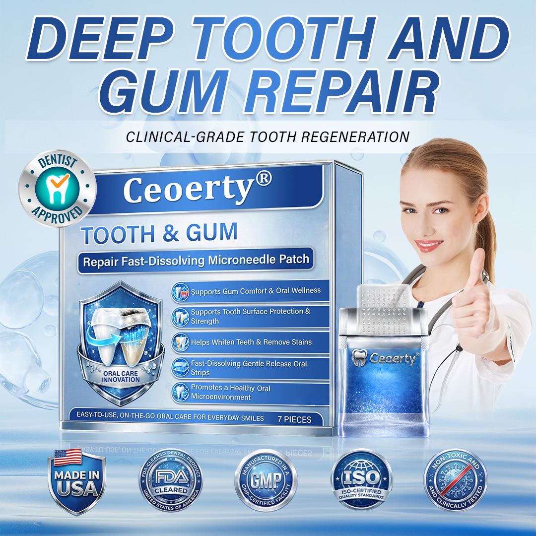 Your Smile🦷Ceoerty® Tooth & Gum Repair Fast-Dissolving Microneedle Patch✨ (𝟓-𝐢𝐧-𝟏 💎 𝐑𝐞𝐛𝐮𝐢𝐥𝐝 𝐄𝐧𝐚𝐦𝐞𝐥 & 𝐃𝐞𝐧𝐭𝐢𝐧 • 𝐒𝐭𝐫𝐞𝐧𝐠𝐭𝐡𝐞𝐧 𝐆𝐮𝐦𝐬 • 𝐄𝐫𝐚𝐝𝐢𝐜𝐚𝐭𝐞 𝐓𝐚𝐫𝐭𝐚𝐫 & 𝐎𝐝𝐨𝐫 • 𝐖𝐡𝐢𝐭𝐞𝐧𝐢𝐧𝐠 • 𝐒𝐭𝐨𝐩 𝐓𝐨𝐨𝐭𝐡 𝐒𝐞𝐧𝐬𝐢𝐭𝐢𝐯𝐢𝐭𝐲) (Copy)